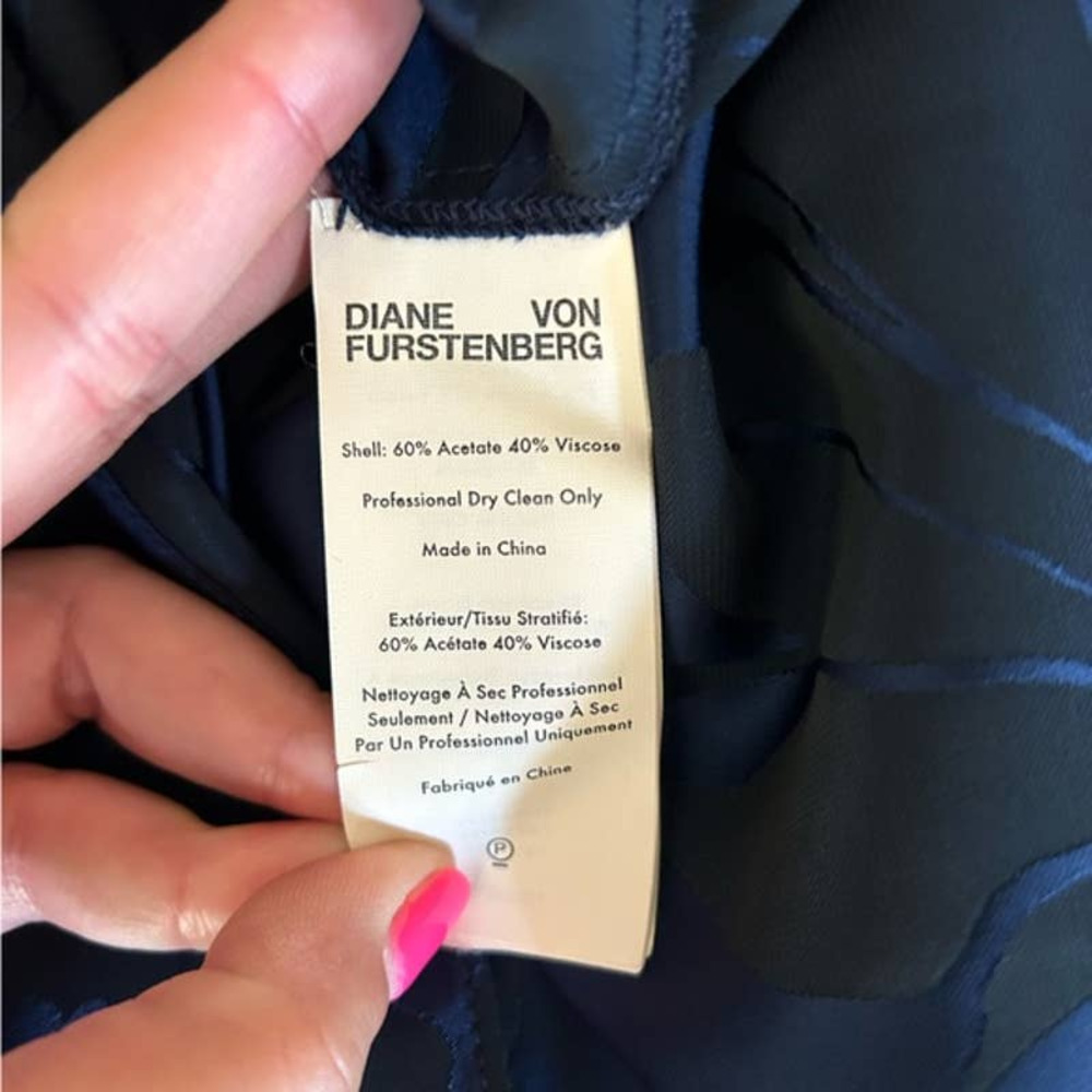 Diane Von Furstenberg Blue Floral Mini Dress - Picture 7 of 7